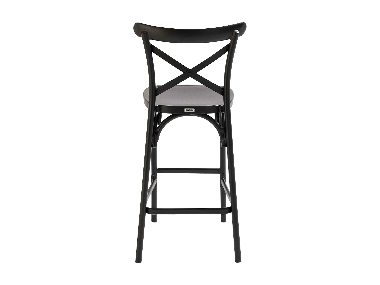 Chaise haute de terrasse noire en aluminium