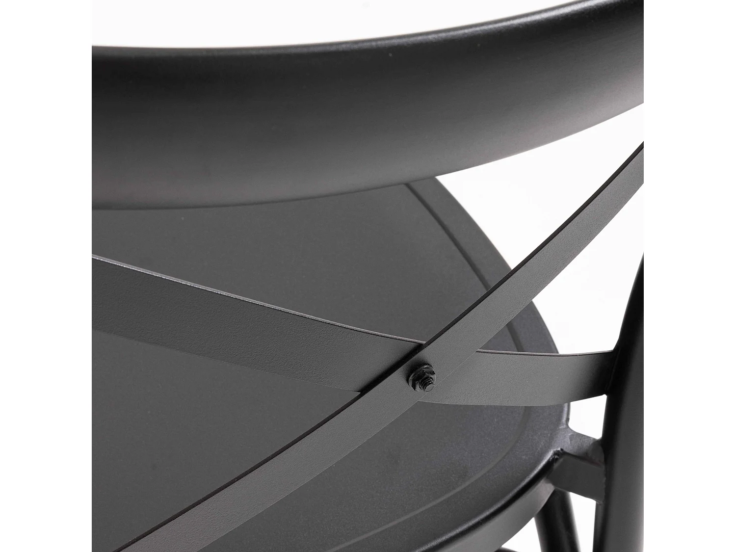 Chaise haute de terrasse noire en aluminium