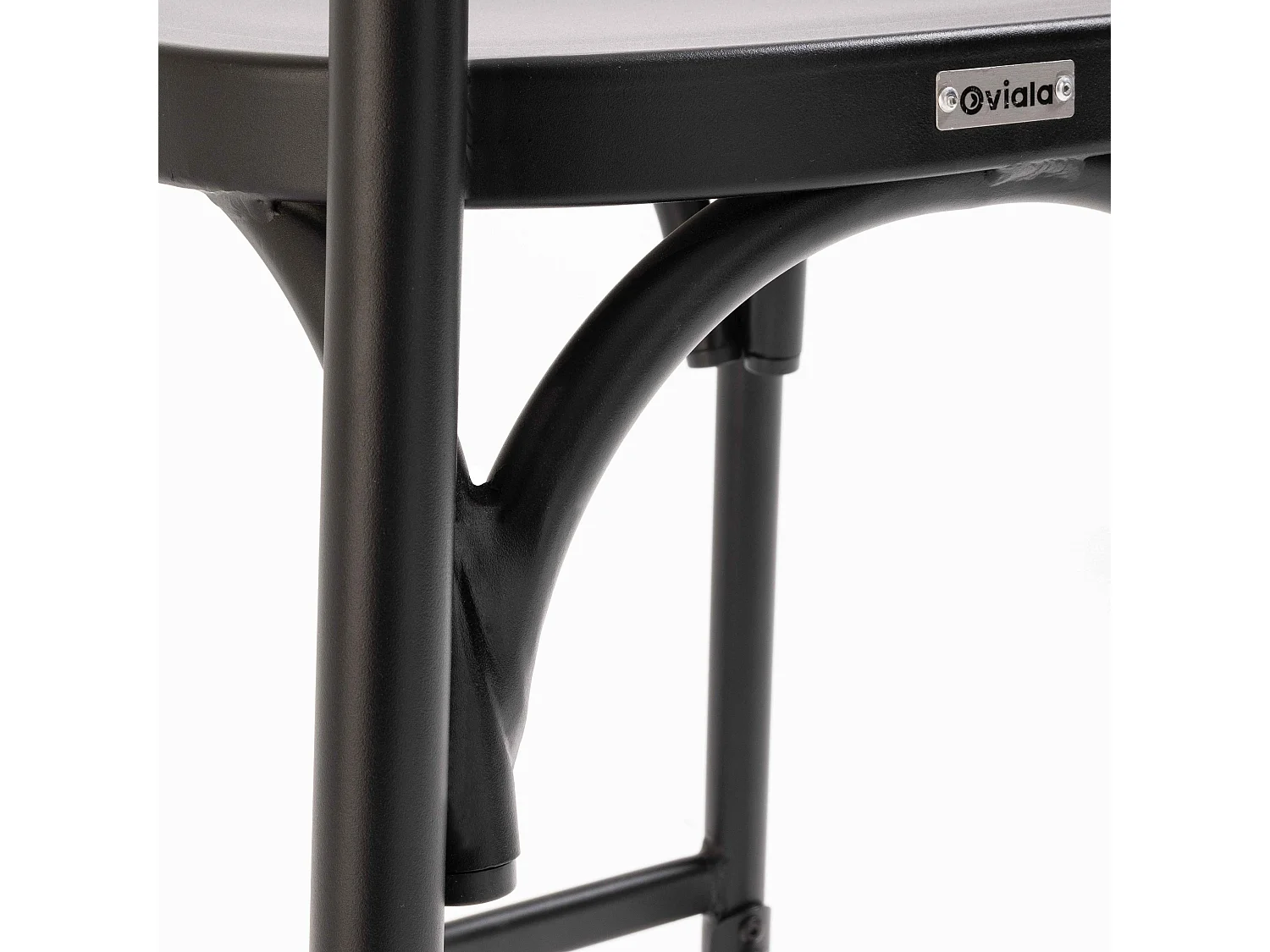 Chaise haute de terrasse noire en aluminium