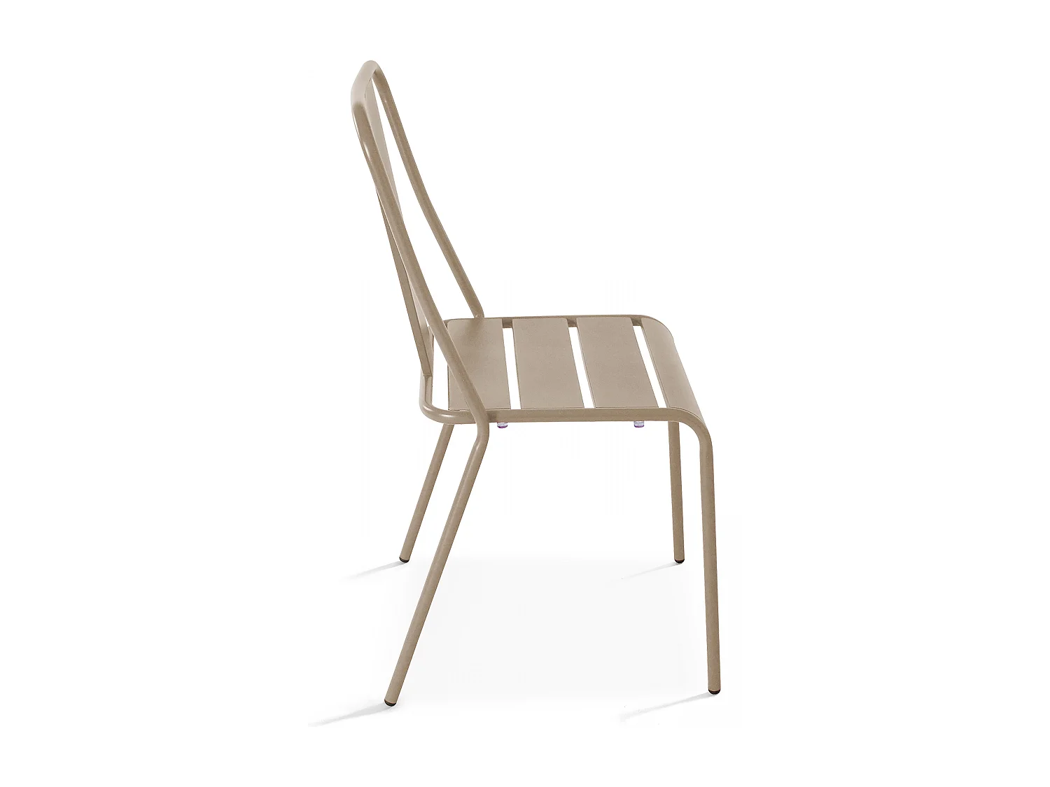 Chaise de jardin bistrot en métal taupe