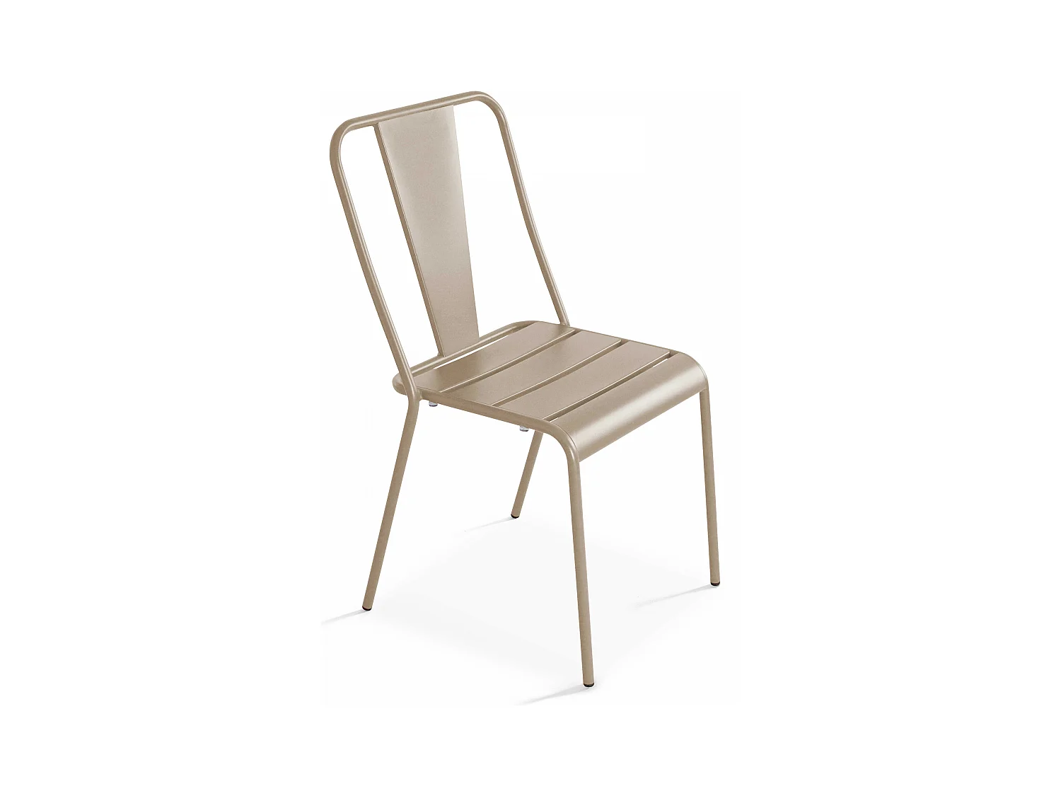 Chaise de jardin bistrot en métal taupe