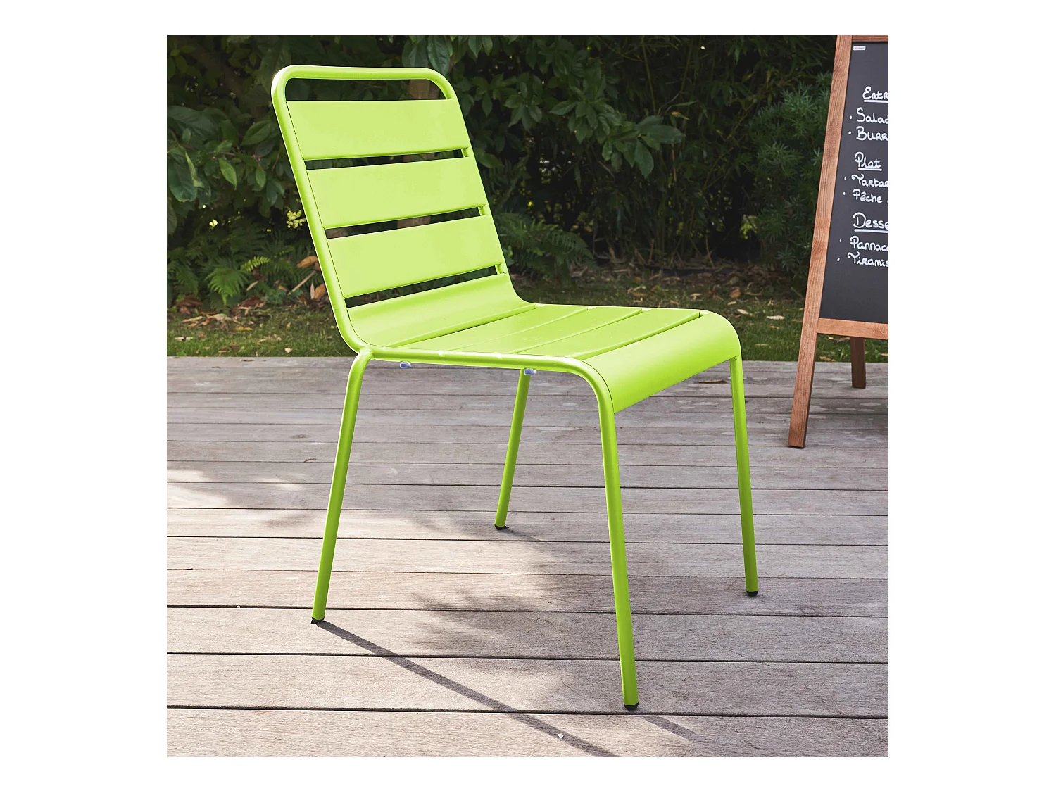 Chaise de jardin en métal vert - Palavas