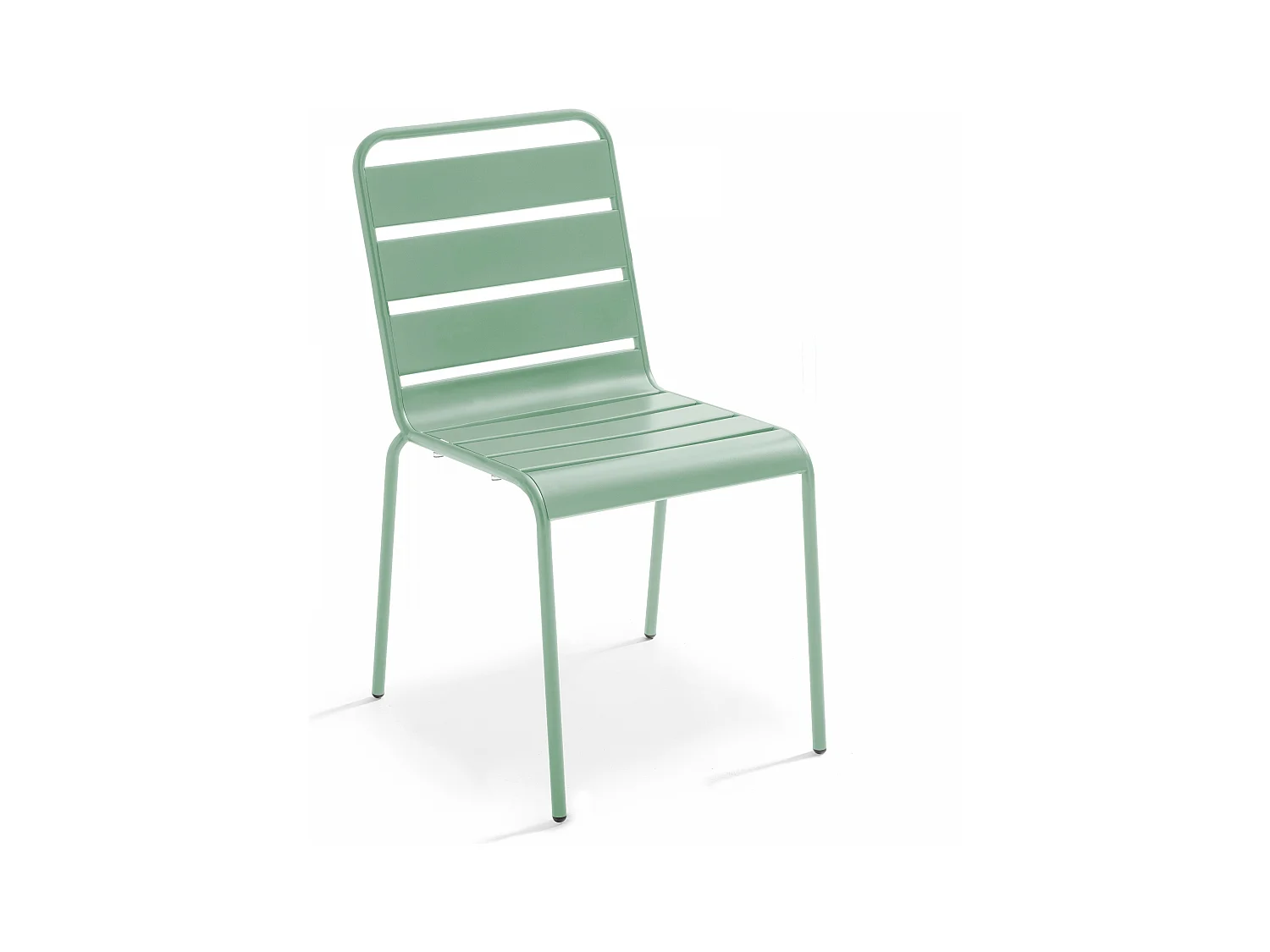 Chaise de jardin en métal vert sauge - Palavas