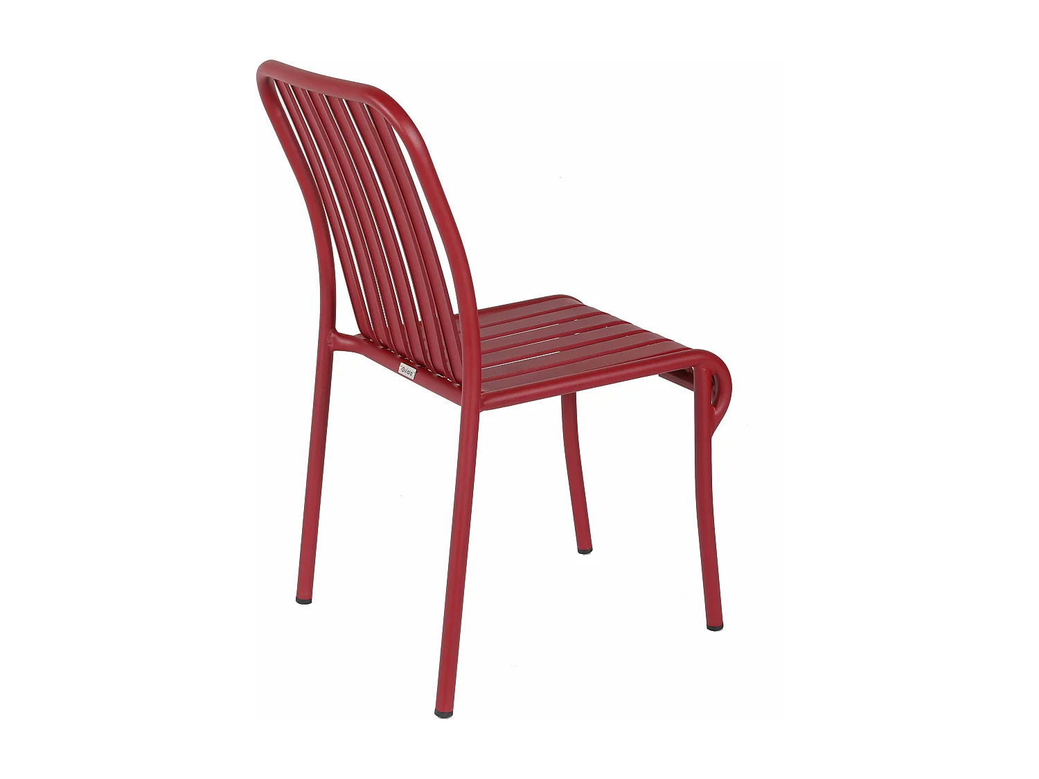 Chaise design de terrasse en aluminium rouge