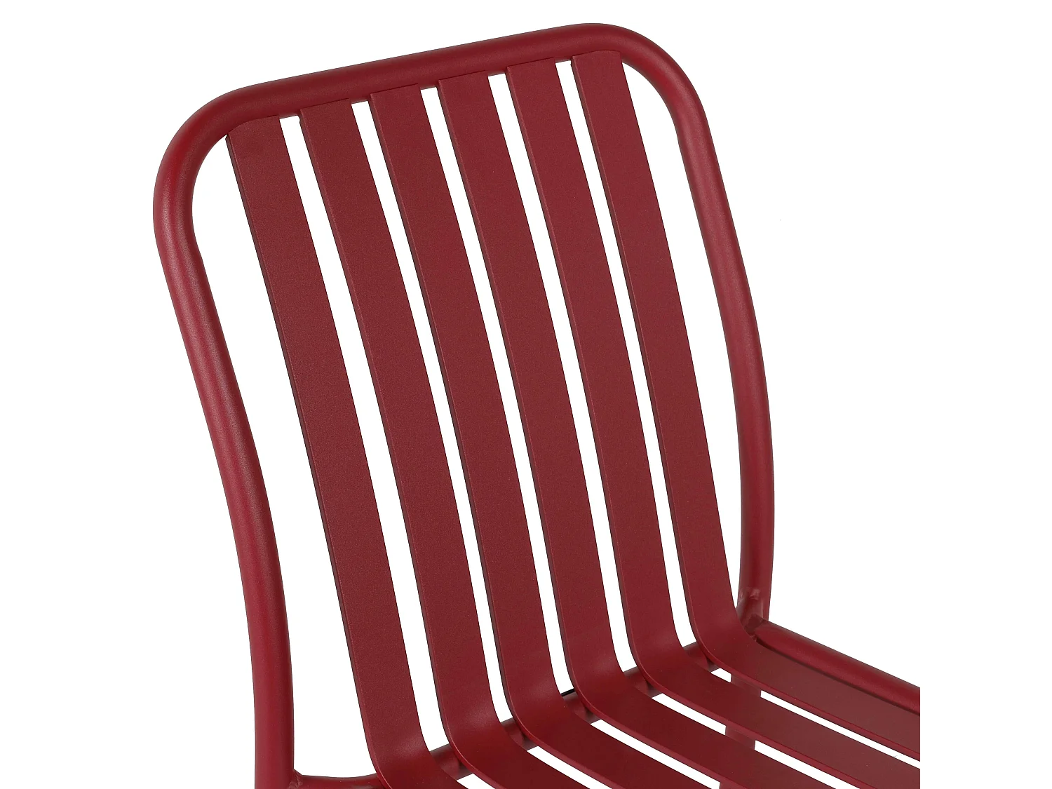 Chaise design de terrasse en aluminium rouge
