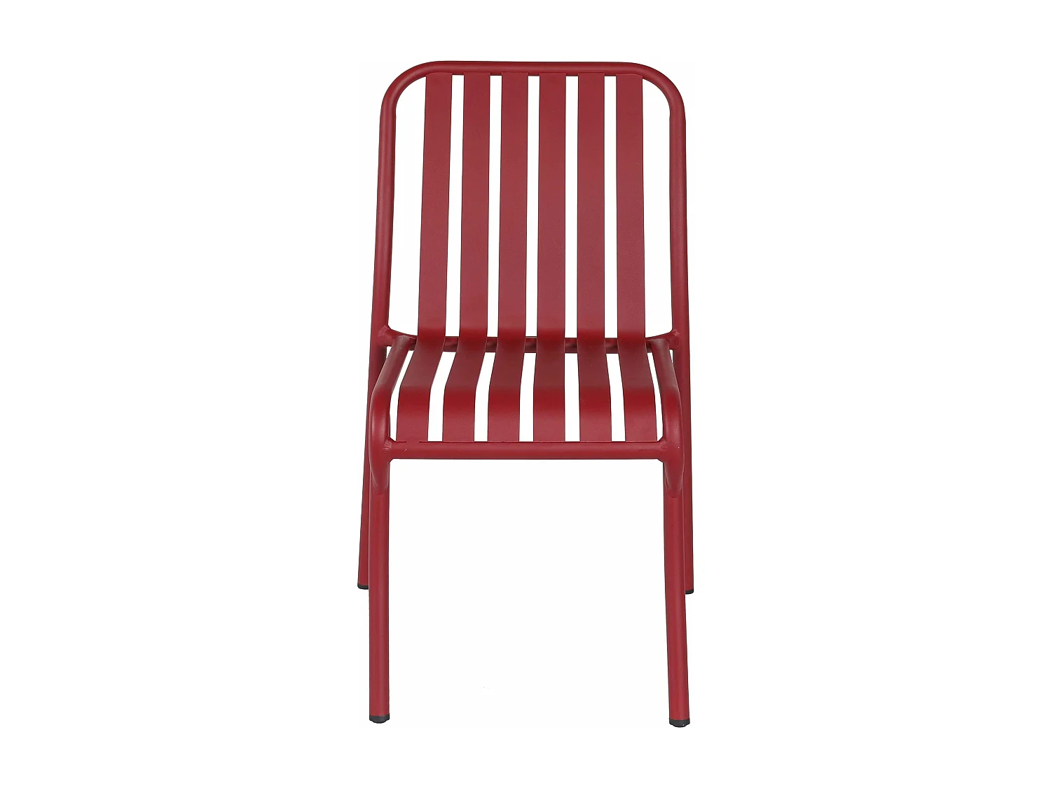 Chaise design de terrasse en aluminium rouge