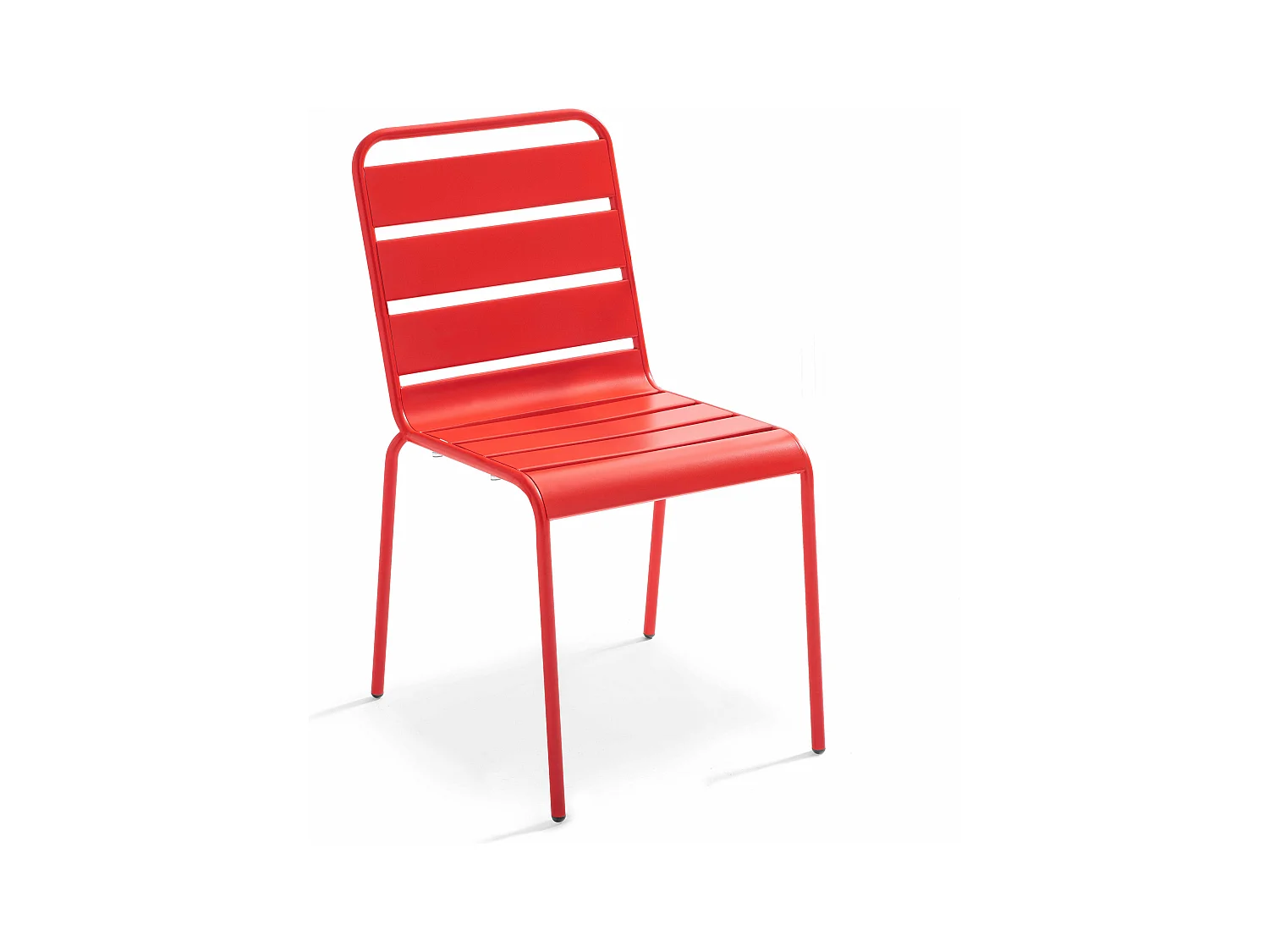 Chaise de jardin en métal rouge - Palavas