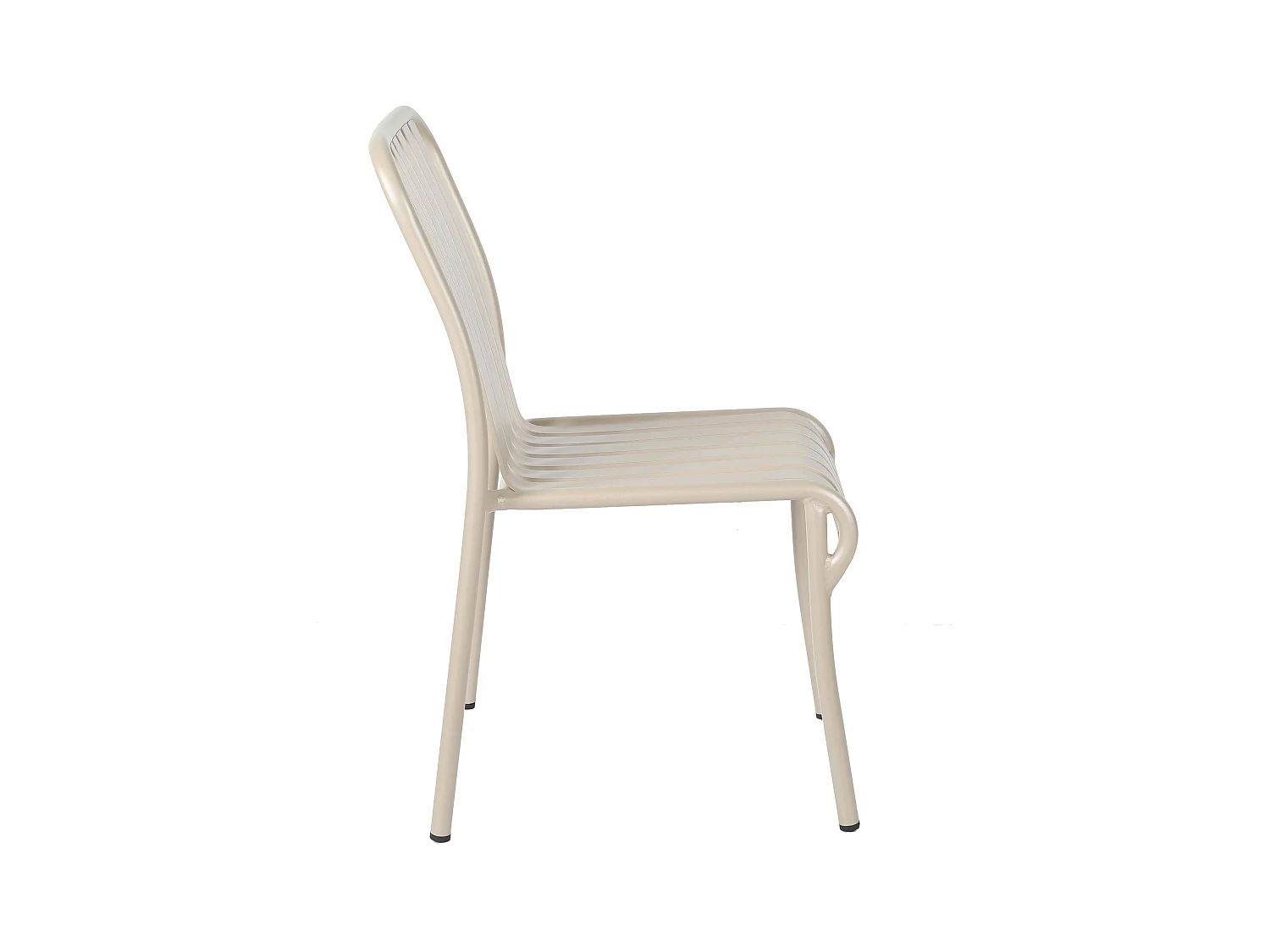 Chaise design de terrasse en aluminium taupe