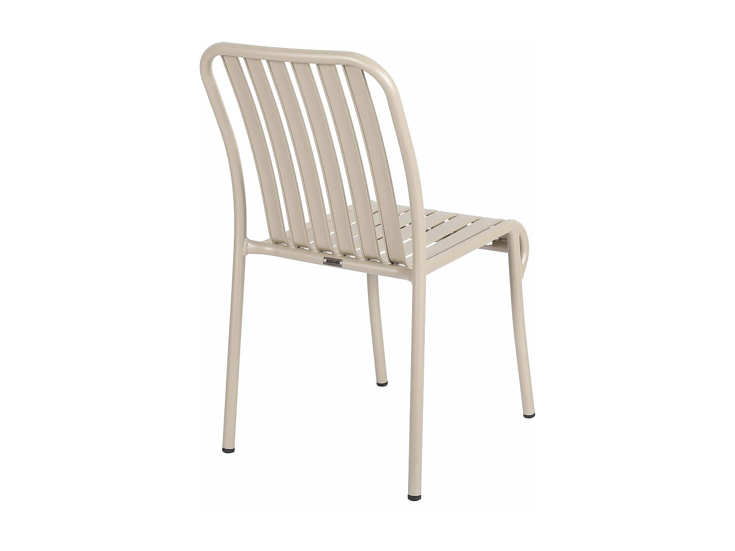 Chaise design de terrasse en aluminium taupe