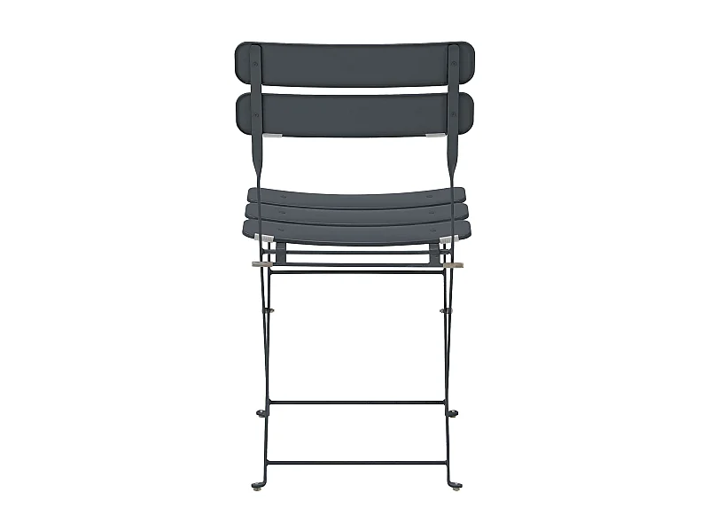 Set van twee antracietgrijze stalen klapstoelen