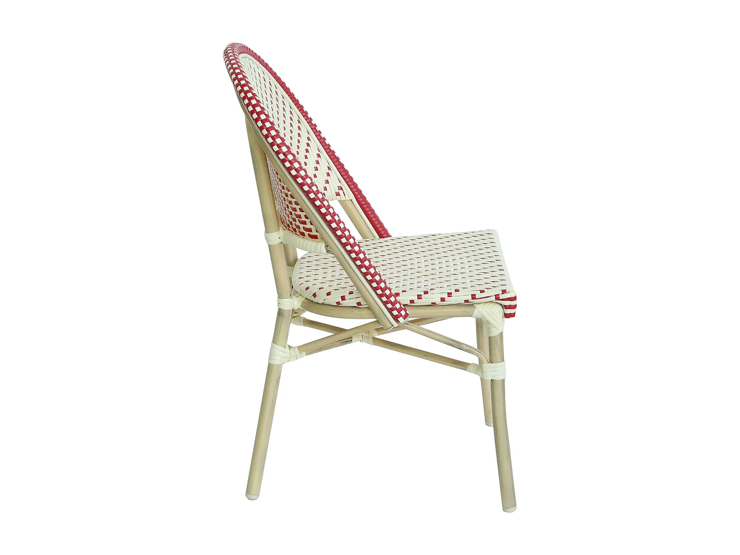 Rode en rotan tuinstoel