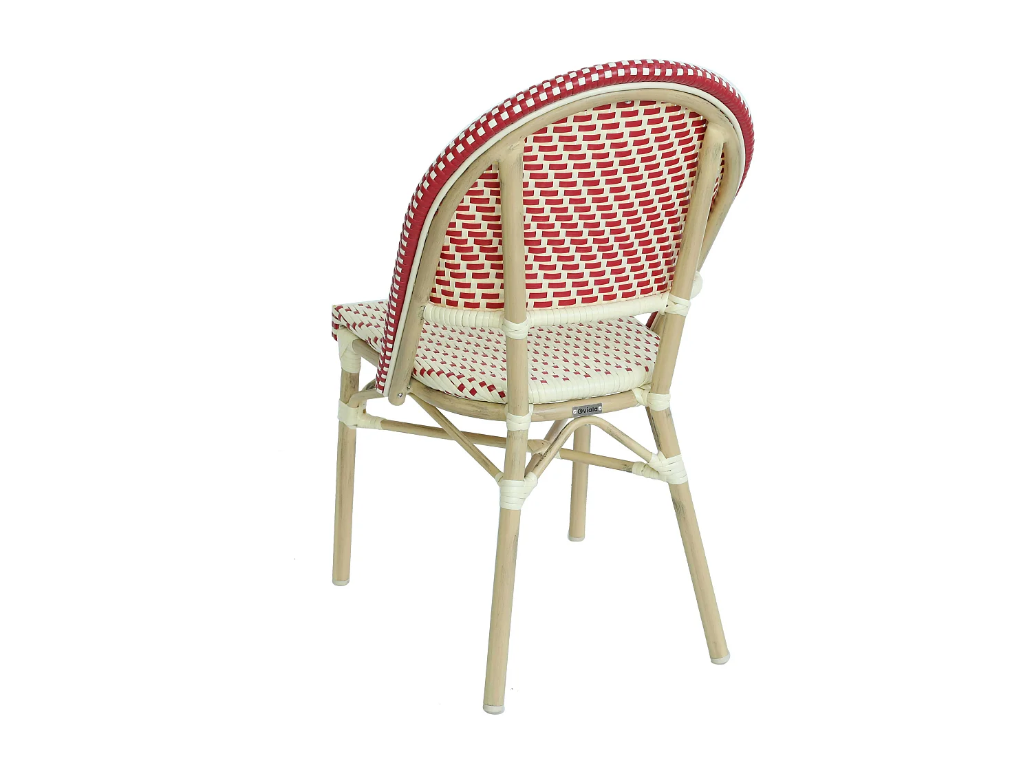 Rode en rotan tuinstoel