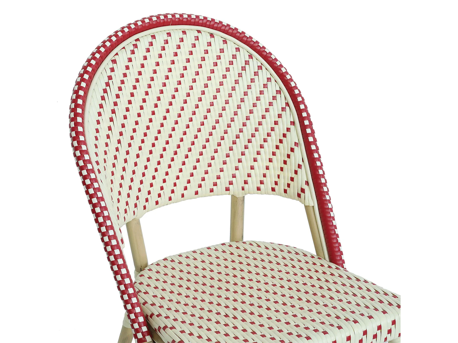 Rode en rotan tuinstoel