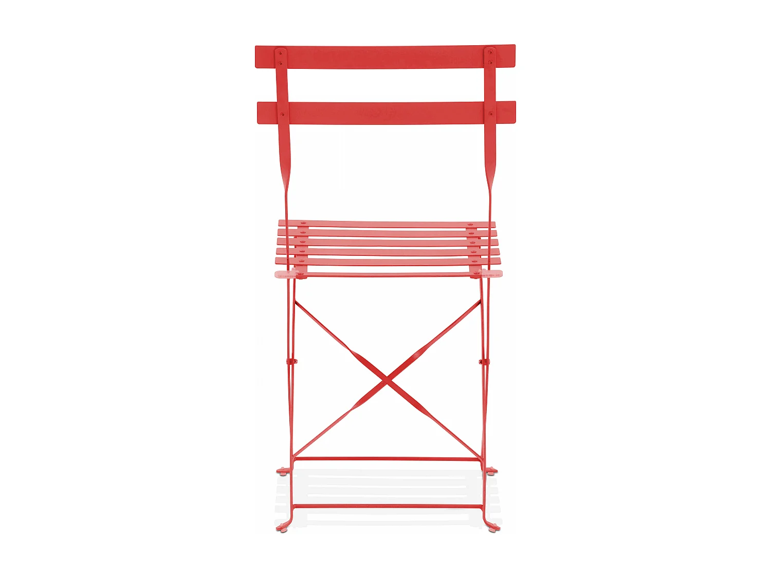 Lot de 2 chaises pliantes en acier rouges