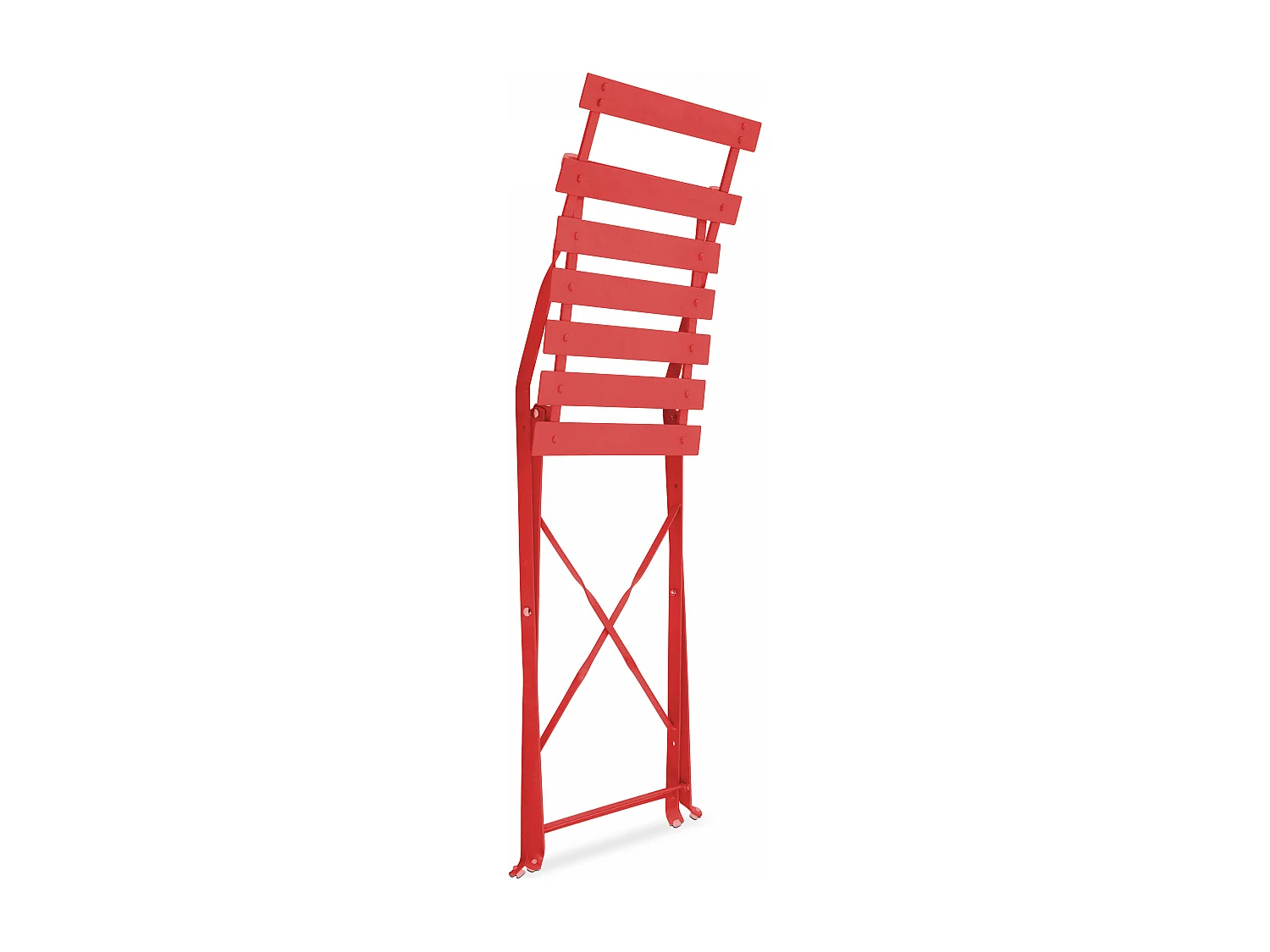 Lot de 2 chaises pliantes en acier rouges