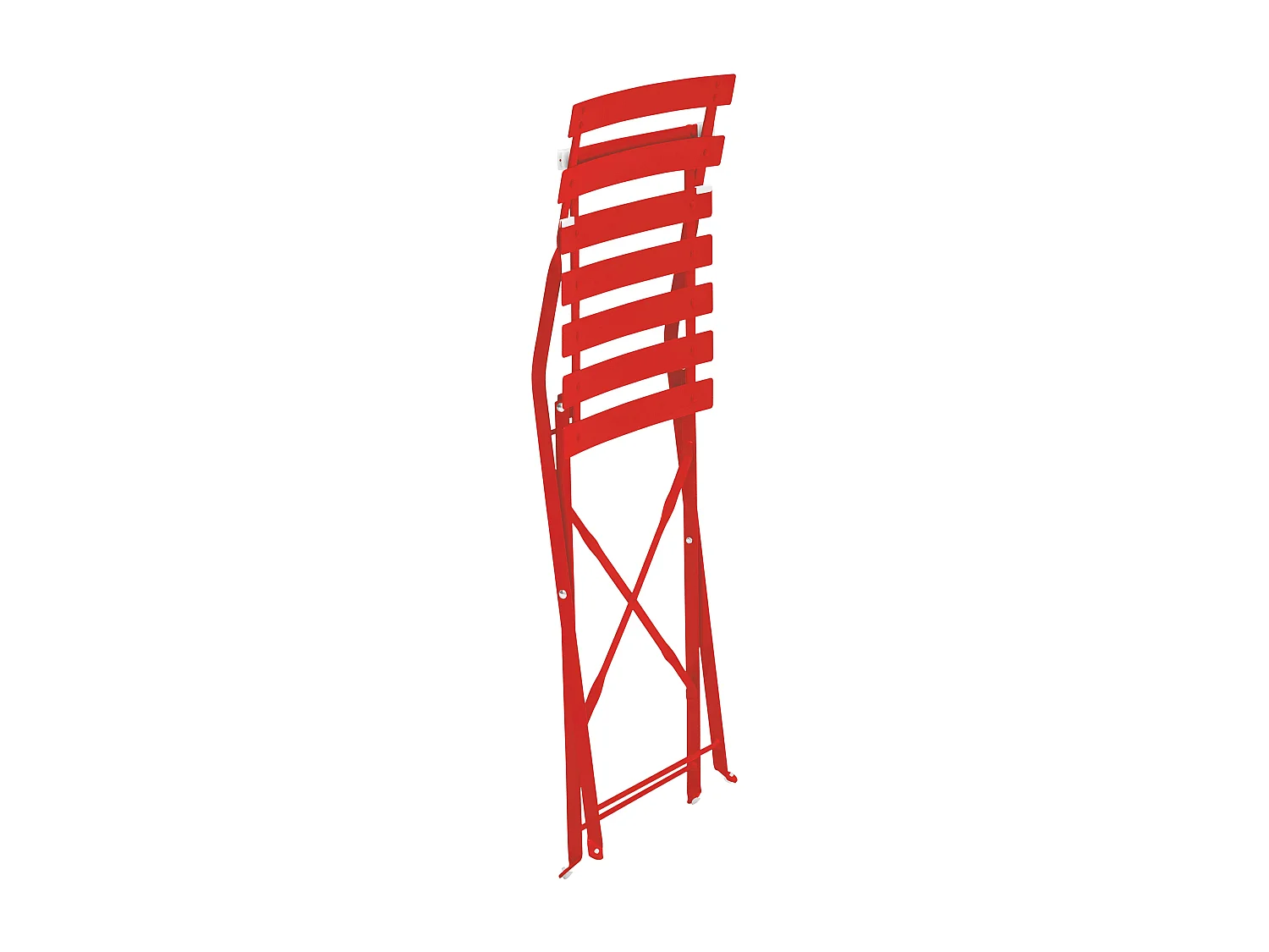 Lot de 2 chaises pliantes en acier rouges