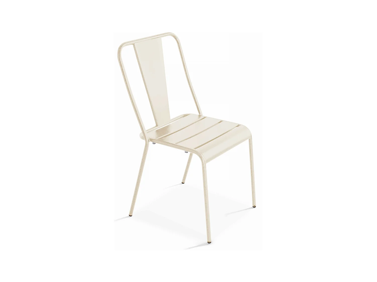 Chaise de jardin en métal ivoire