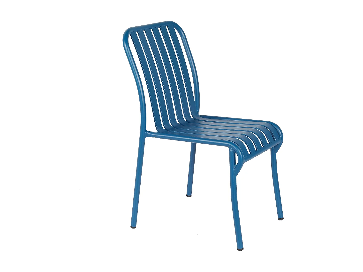 Chaise design de terrasse en aluminium bleu foncé