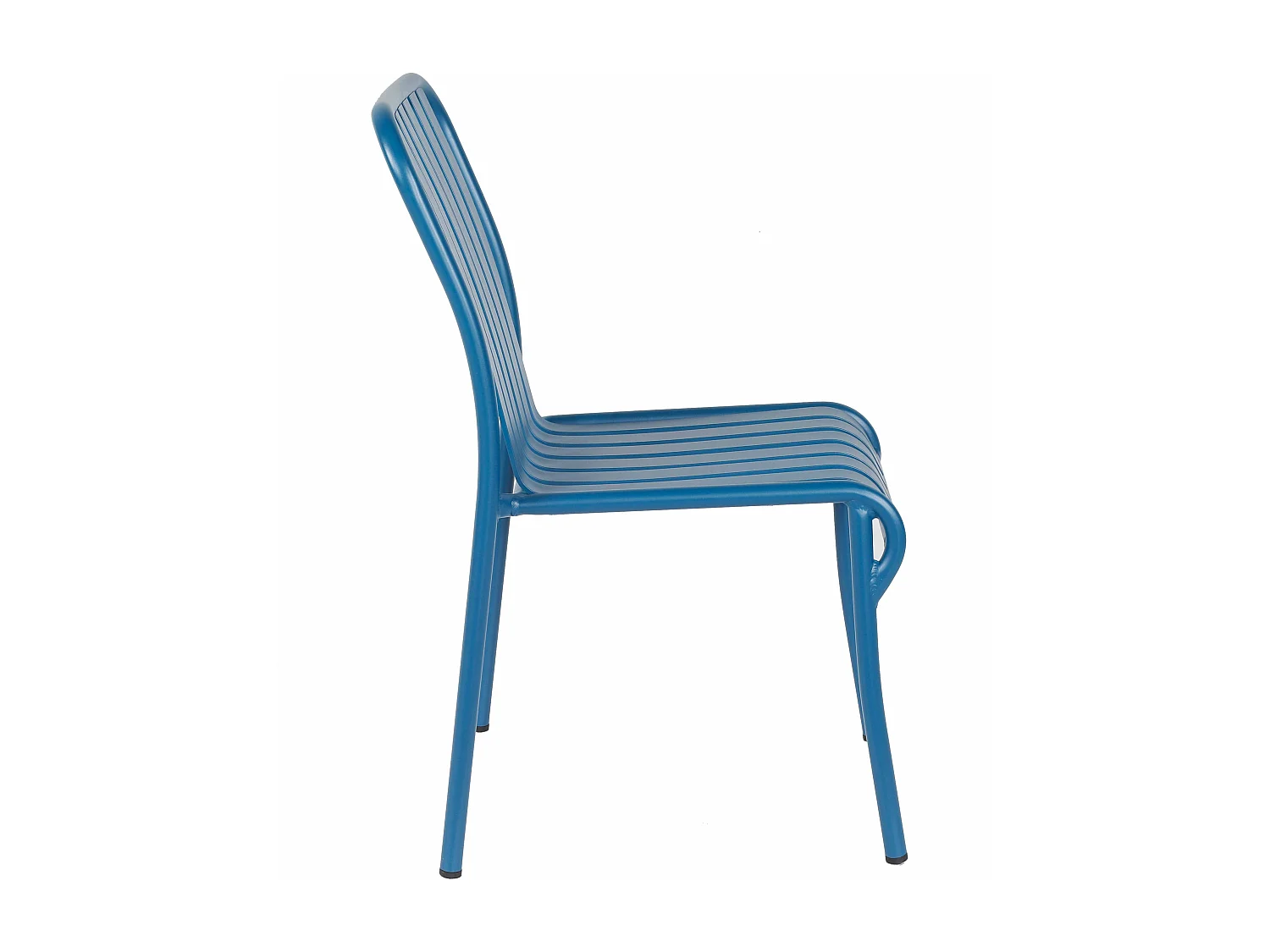 Chaise design de terrasse en aluminium bleu foncé