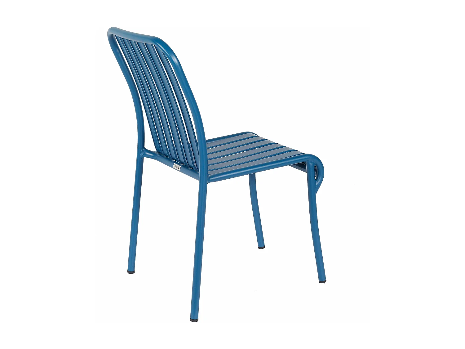 Chaise design de terrasse en aluminium bleu foncé