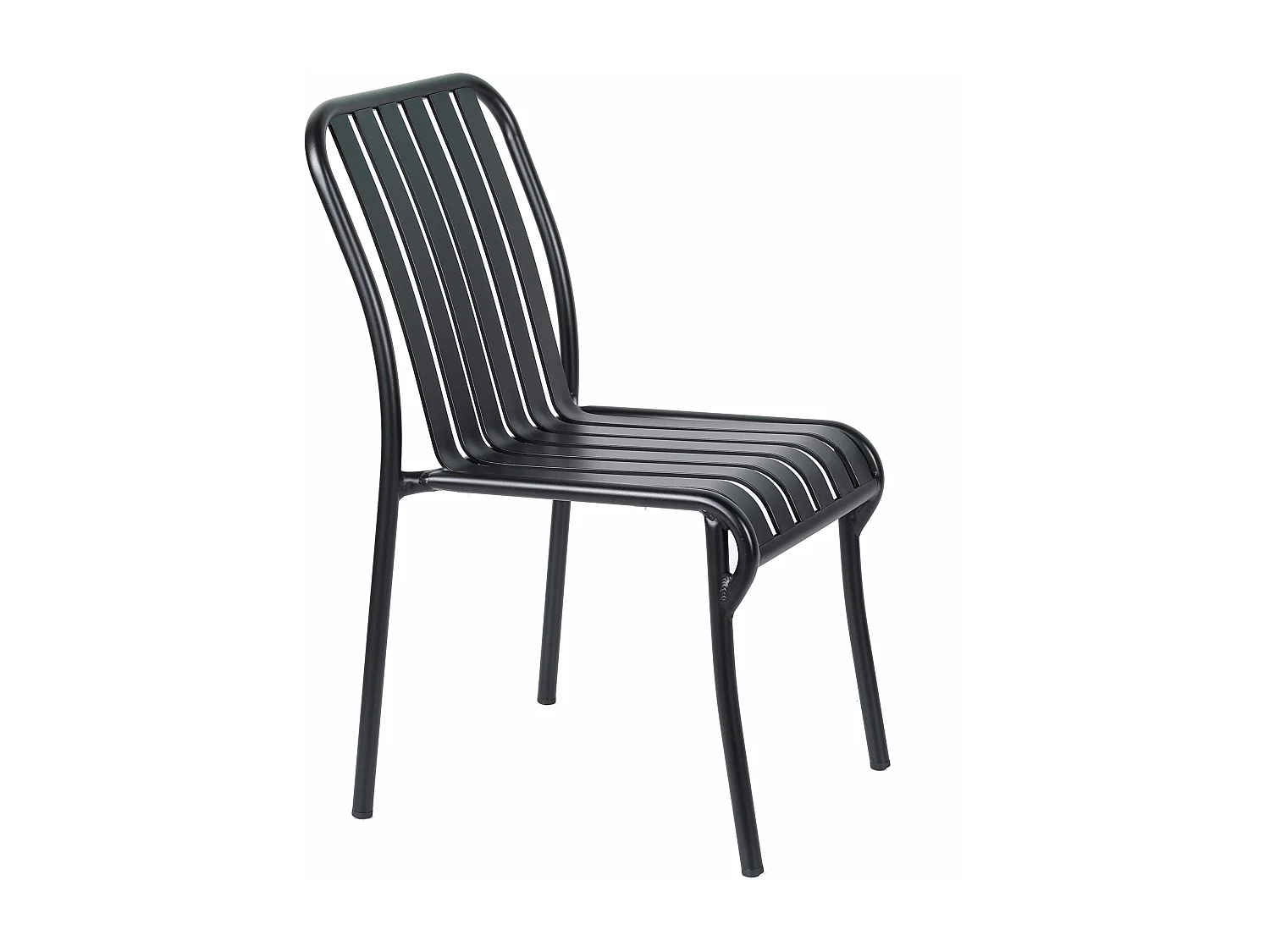 Chaise design de terrasse en aluminium noire