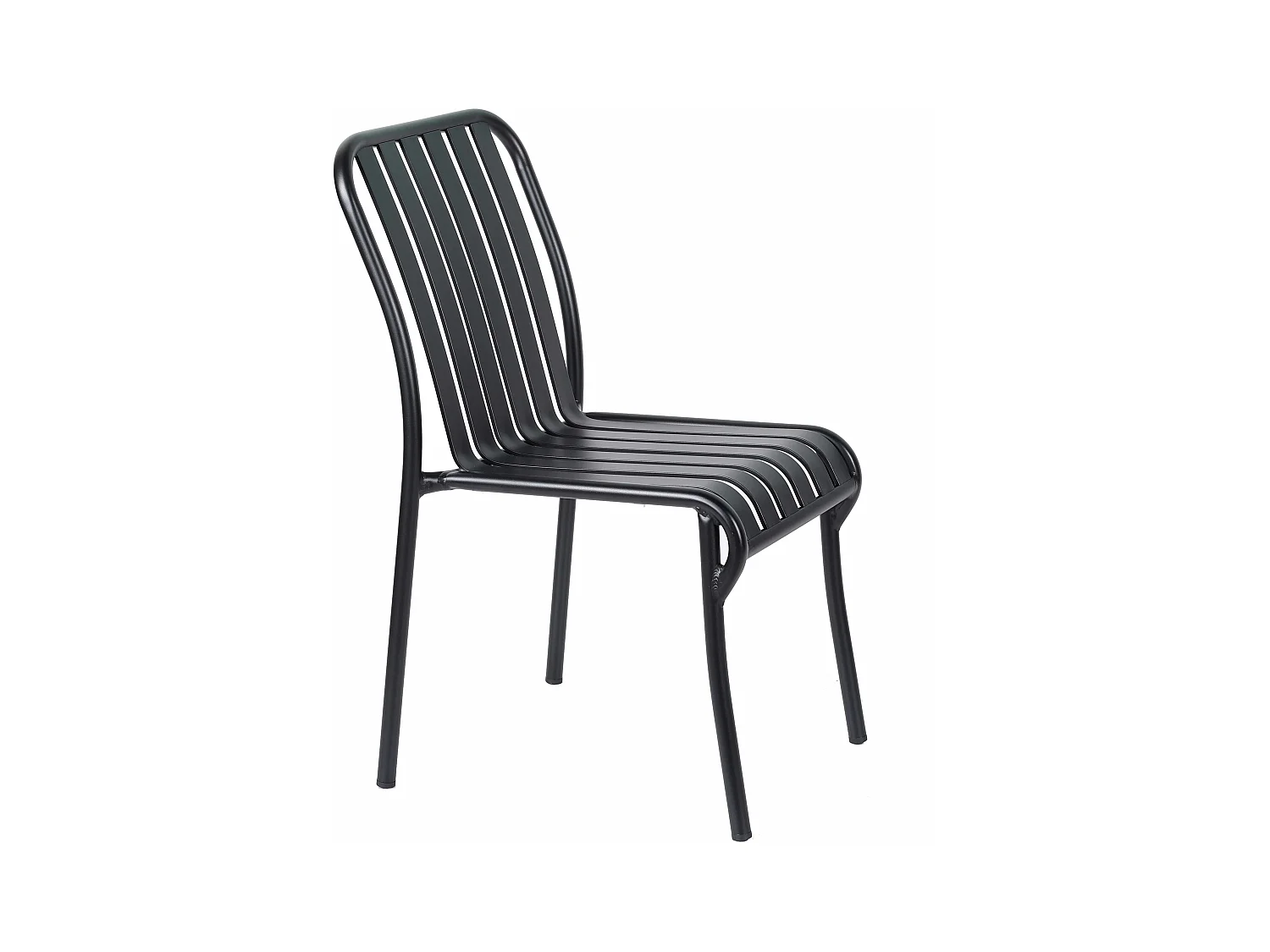 Chaise design de terrasse en aluminium noire