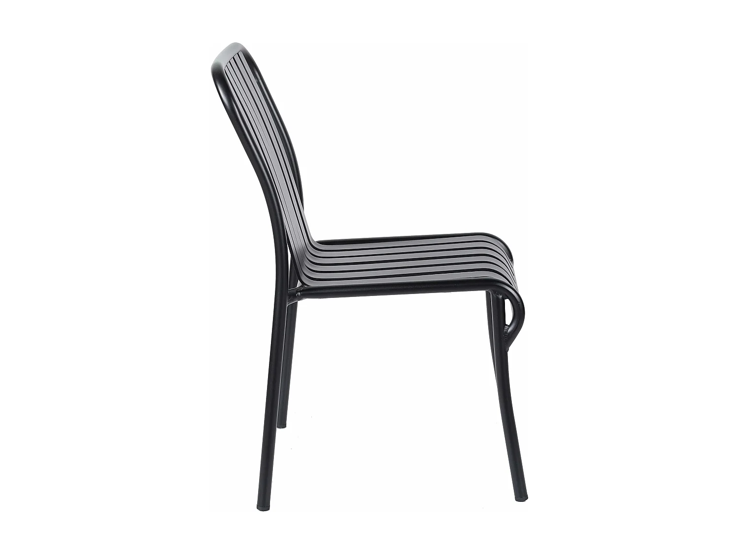 Chaise design de terrasse en aluminium noire