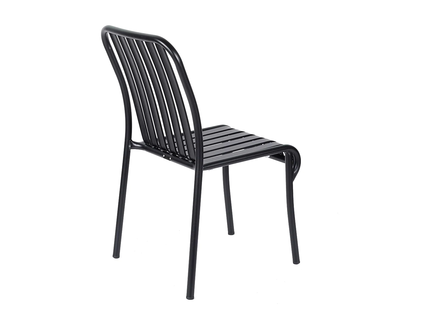 Chaise design de terrasse en aluminium noire