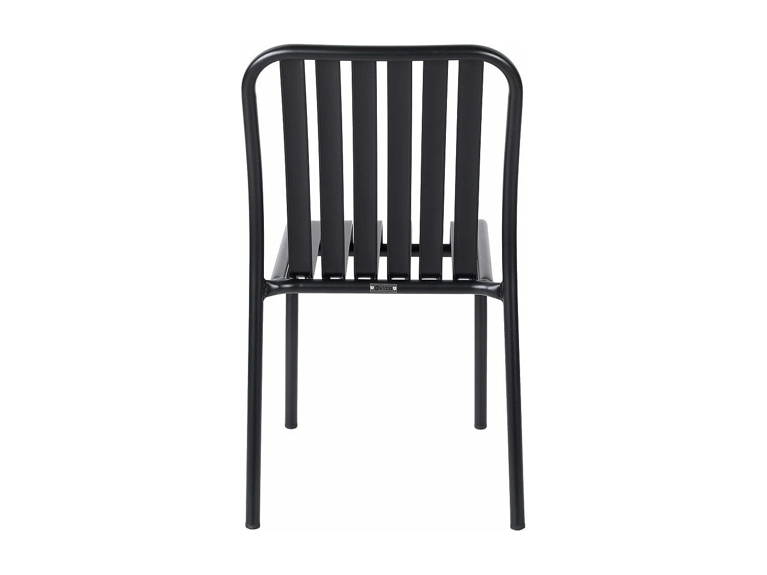 Chaise design de terrasse en aluminium noire