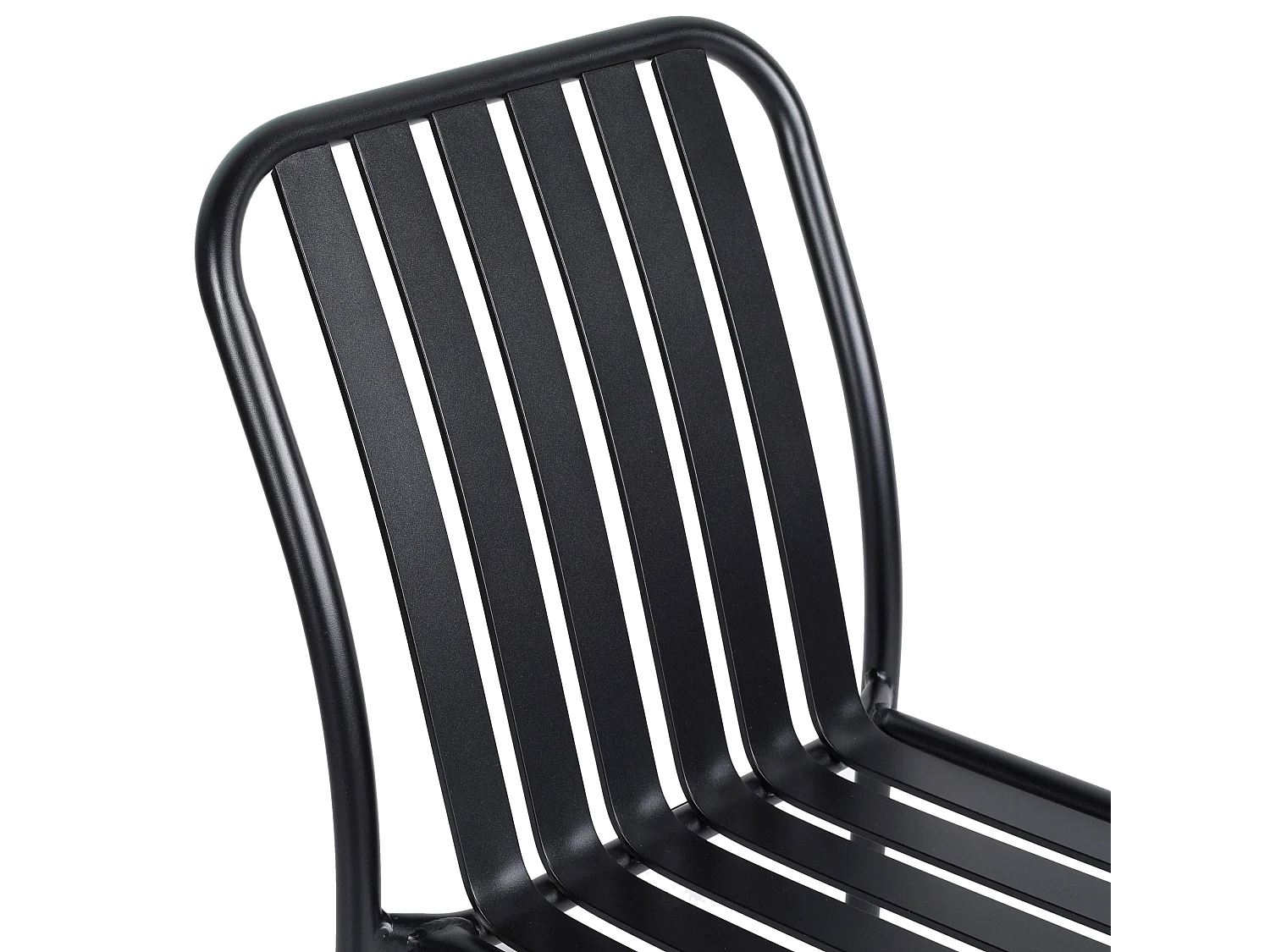 Chaise design de terrasse en aluminium noire