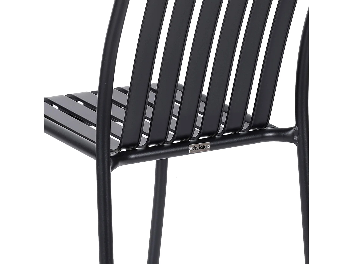 Chaise design de terrasse en aluminium noire