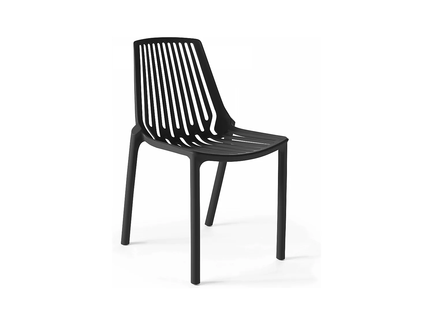 Chaise de jardin ajourée en plastique noir
