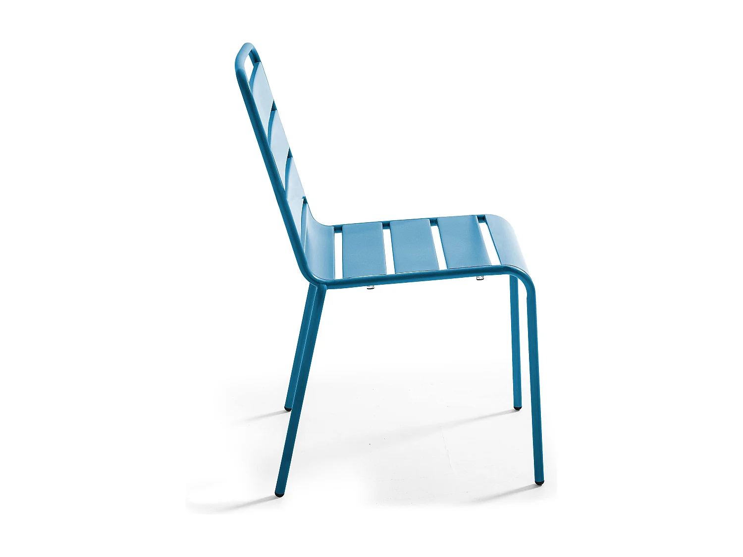 Chaise de jardin en métal bleu pacific  - Palavas