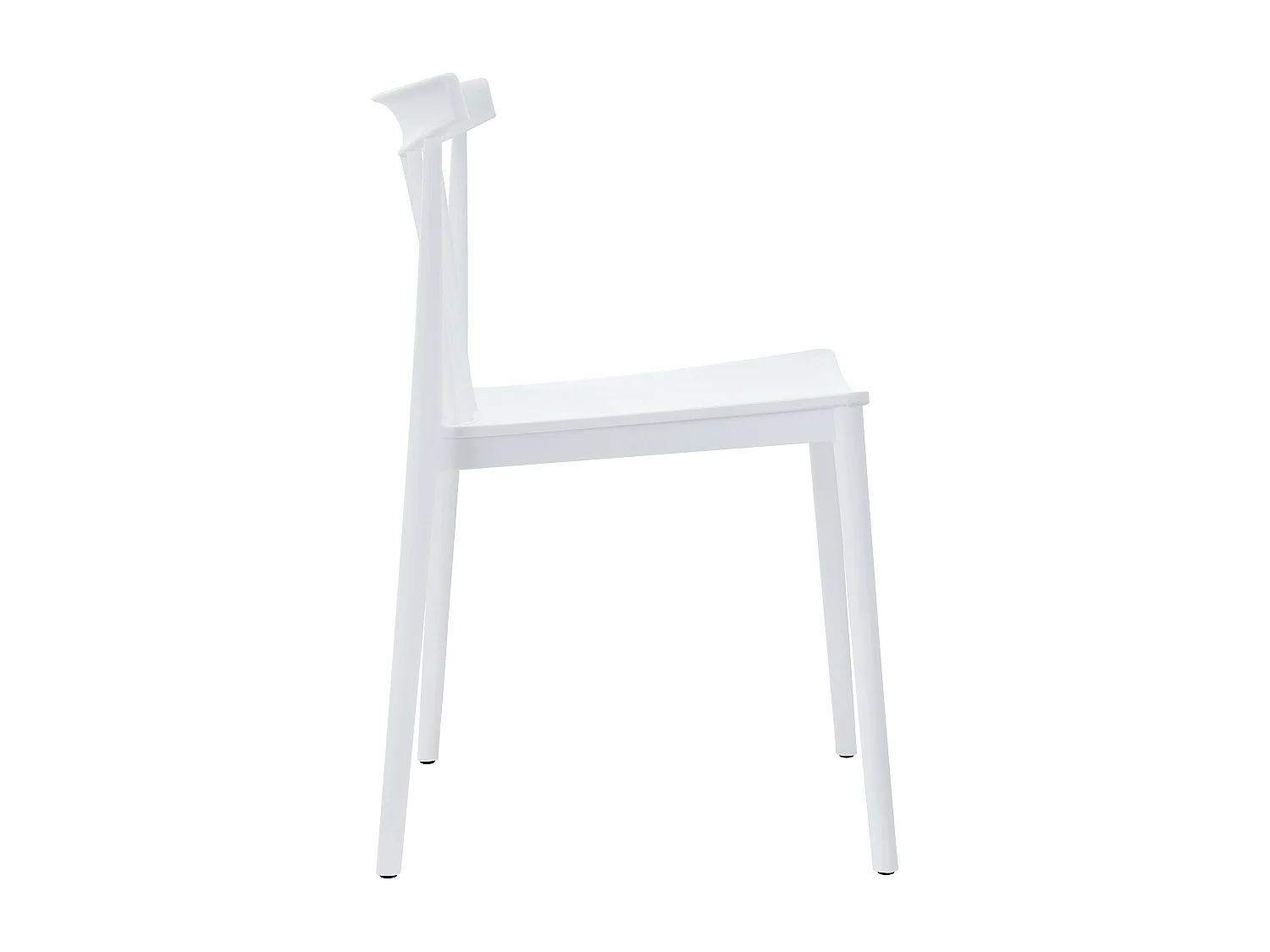 Chaise de terrasse en polypropylène blanche