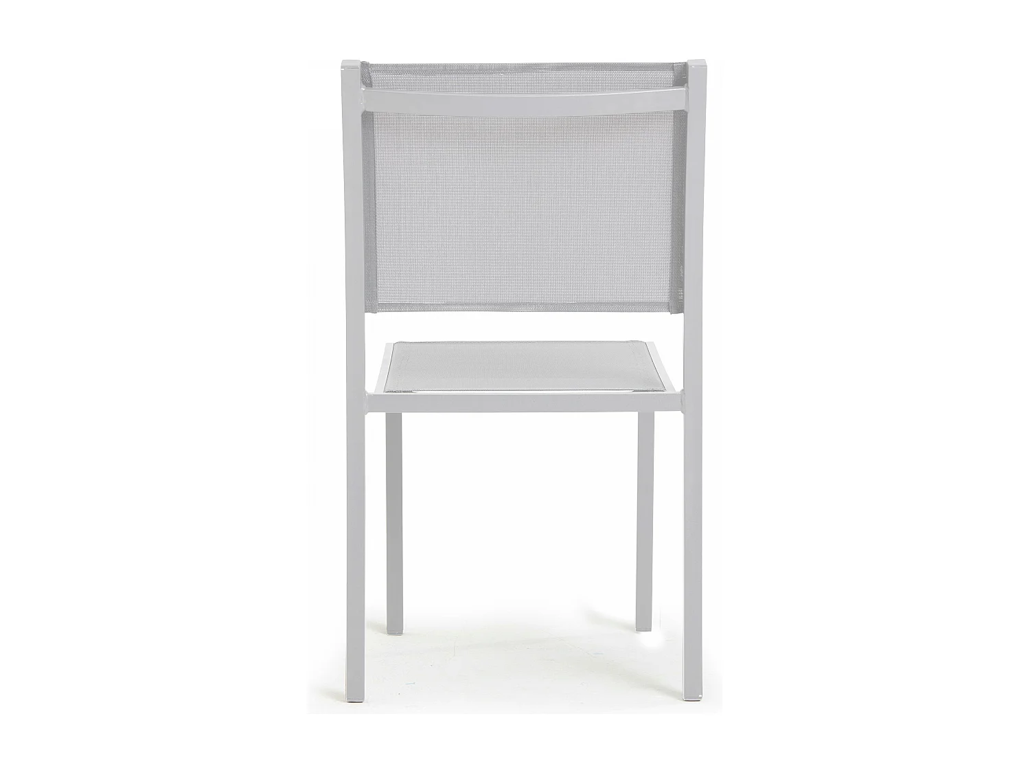 Chaise de jardin aluminium et textilène blanc