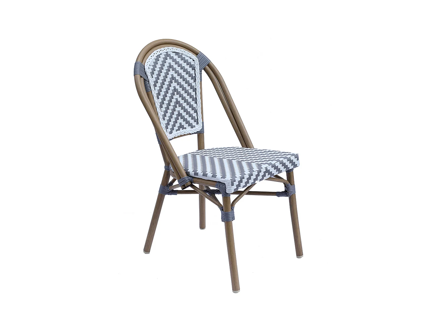 Chaise de terrasse en aluminium et rotin synthétique