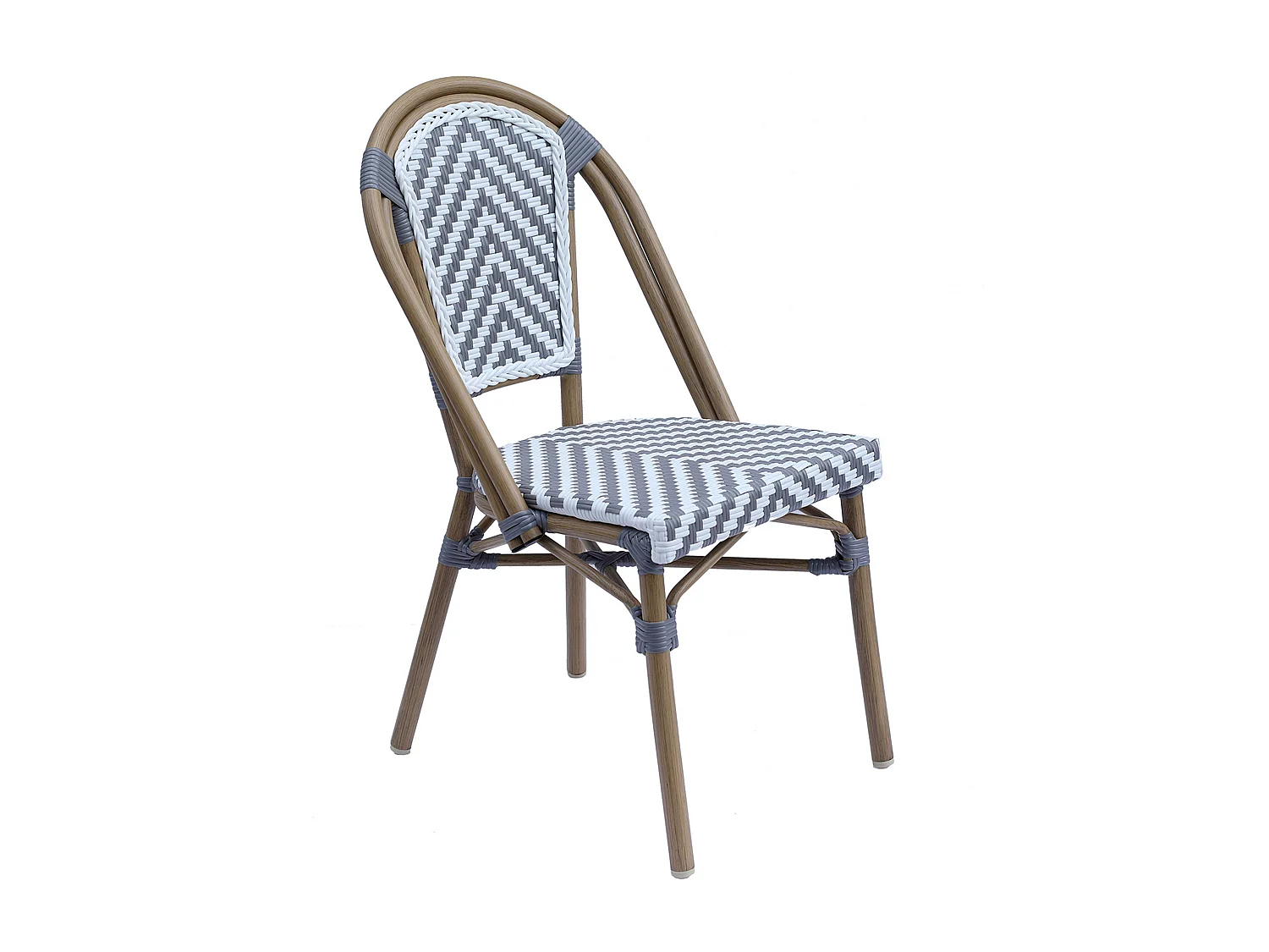 Chaise de terrasse en aluminium et rotin synthétique