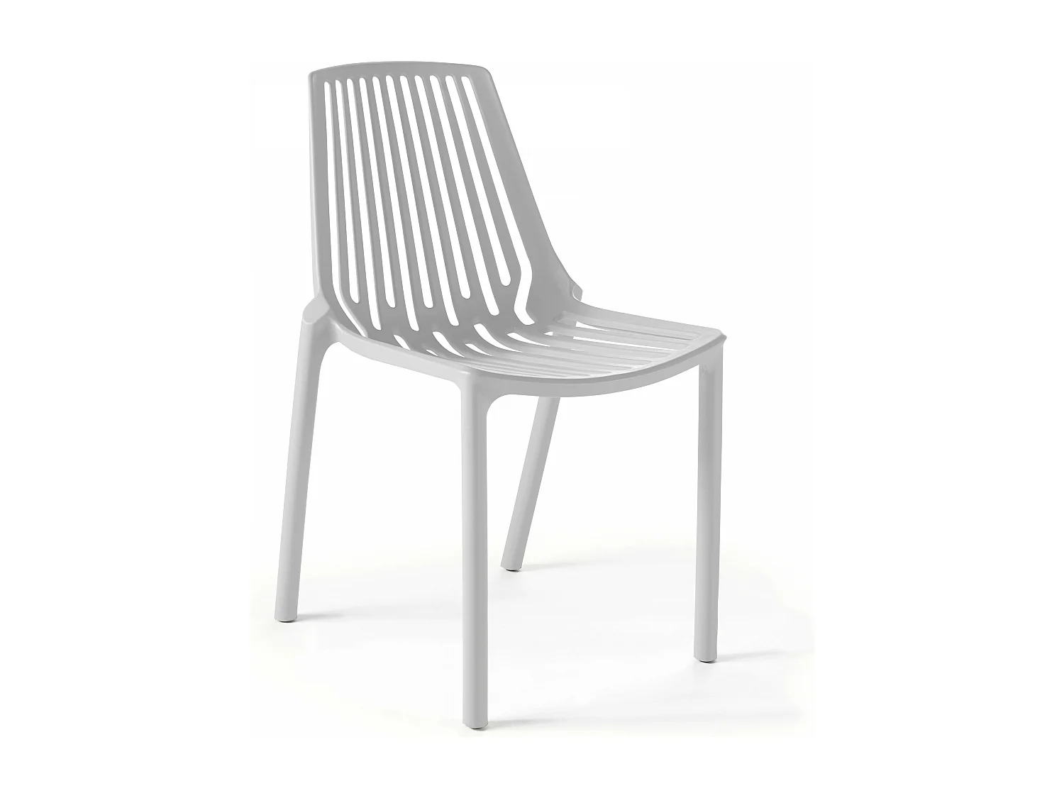 Lot de 4 chaises en plastique blanc