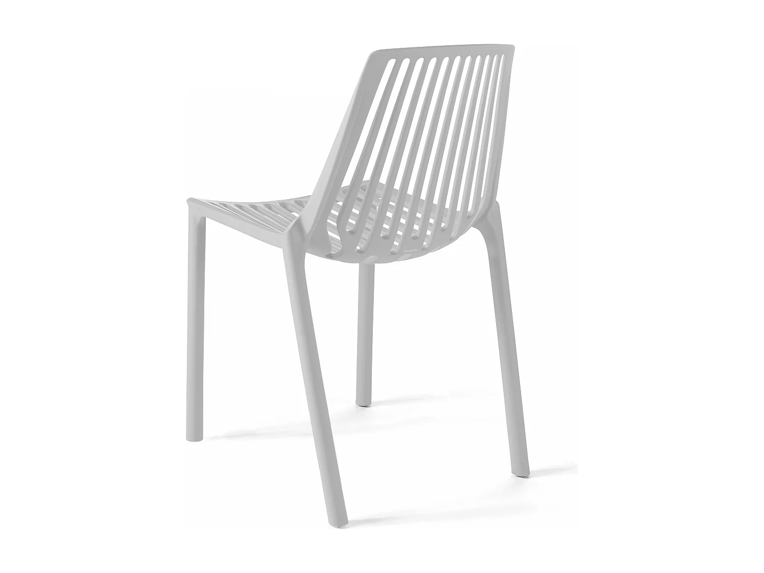 Lot de 4 chaises en plastique blanc