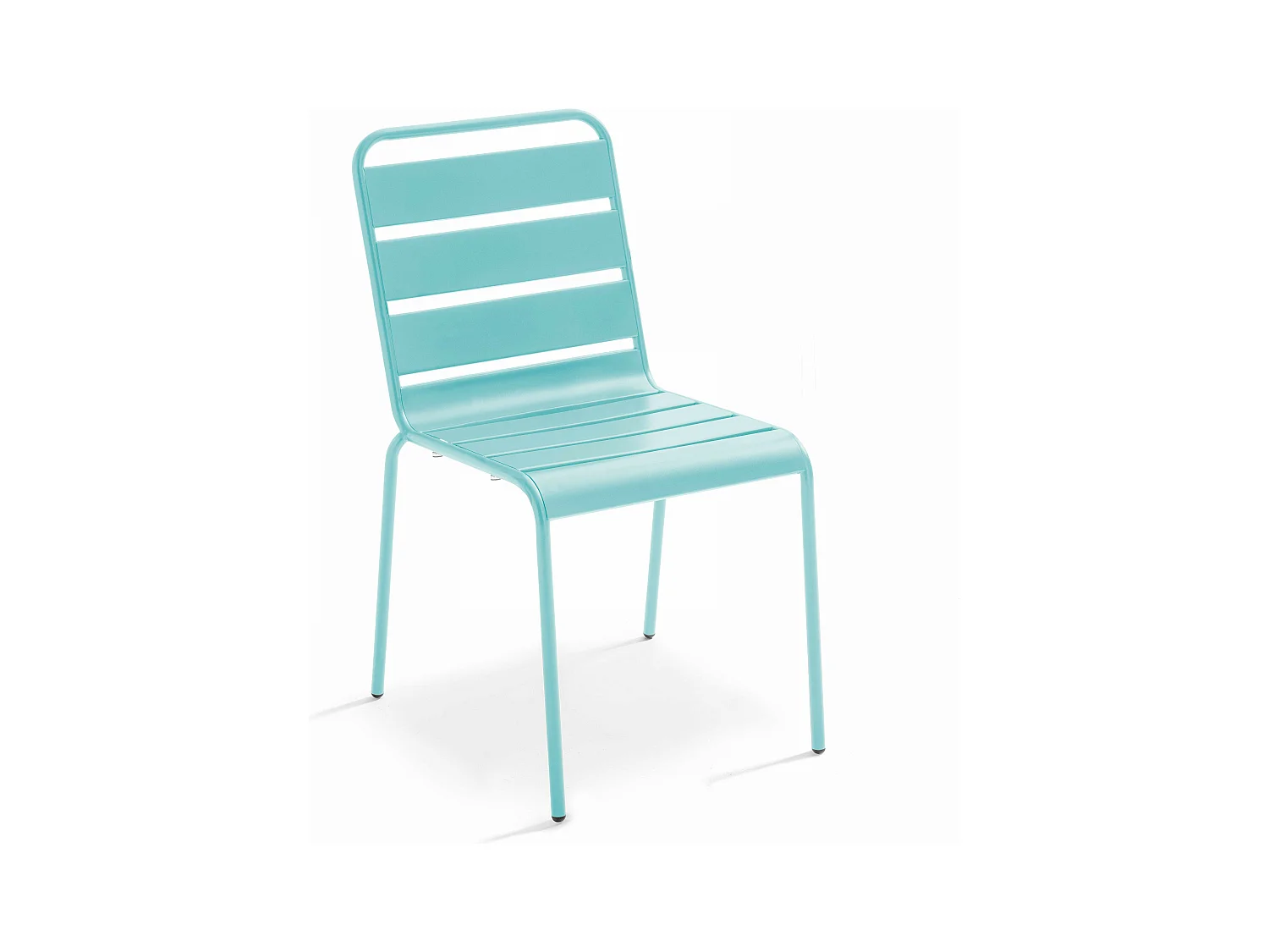 Tuinmeubel van turquoise metaal