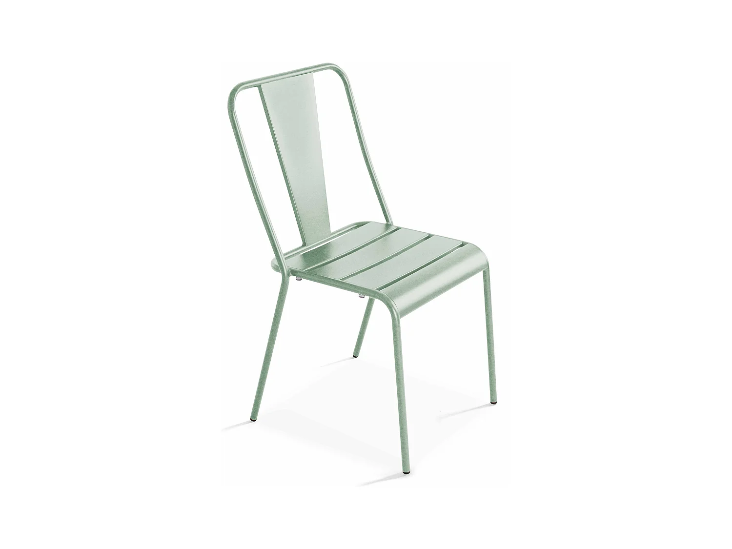 Chaise de jardin en métal vert sauge