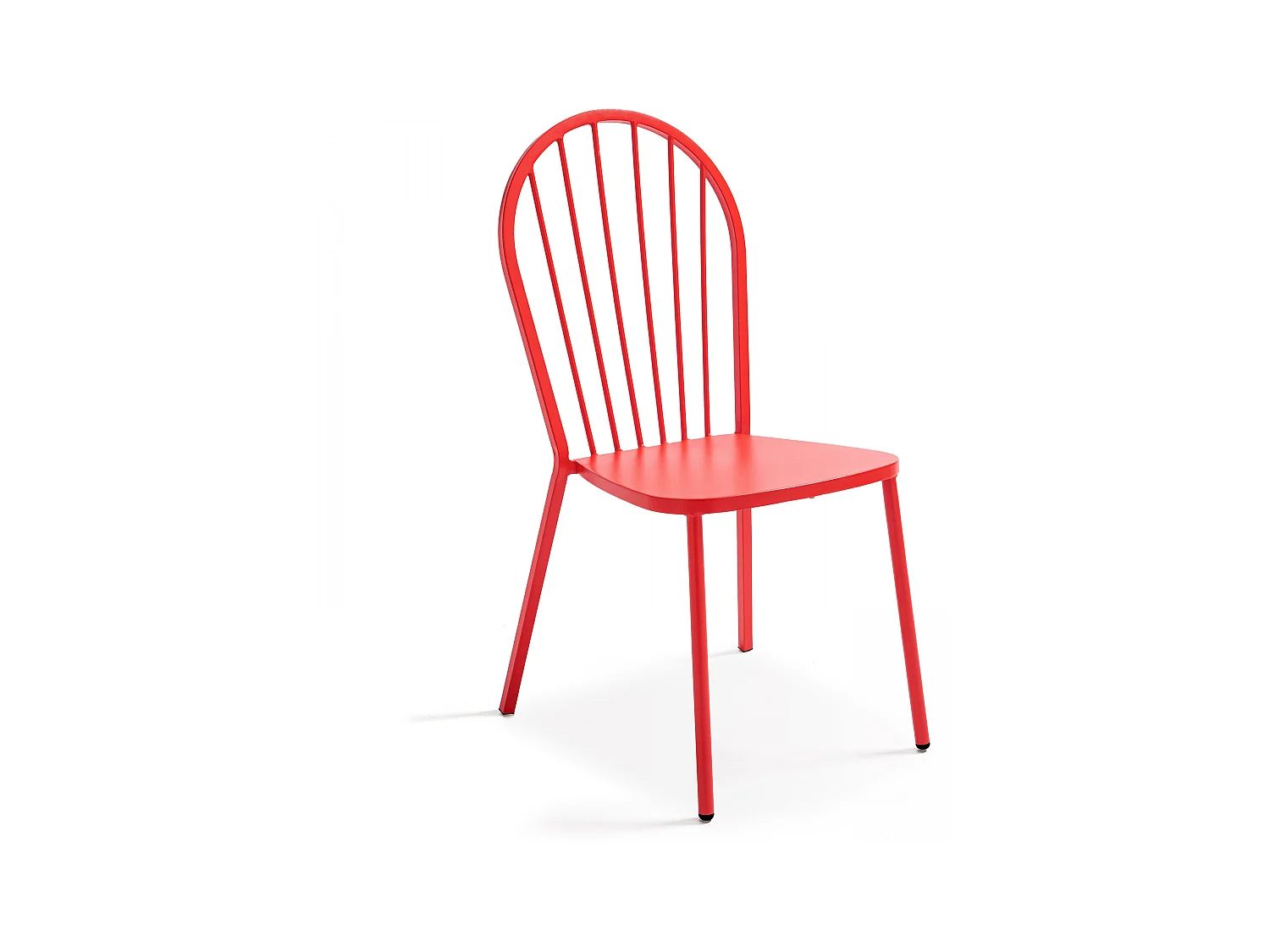 Chaise bistrot de jardin en métal rouge