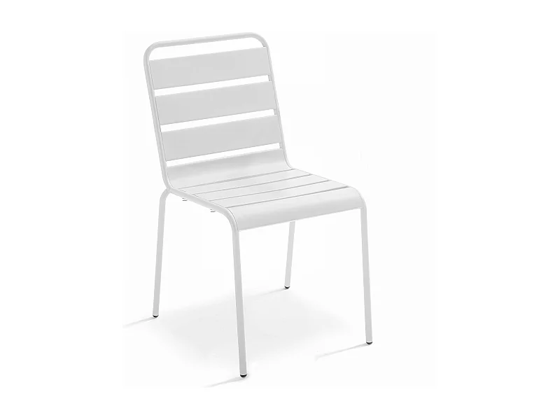 Chaise de jardin en métal blanc - Palavas