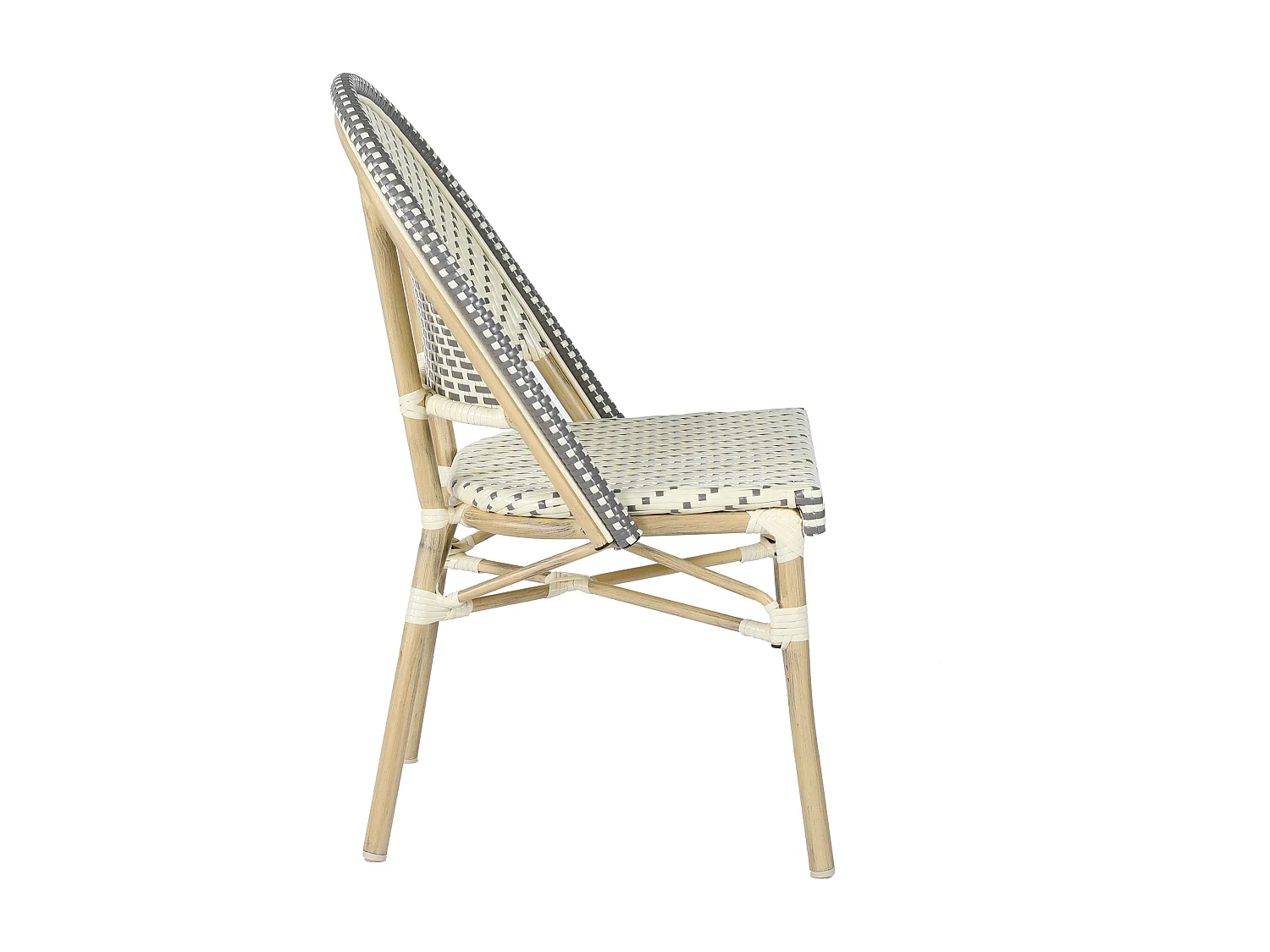 Grijze rotan en tuinstoel