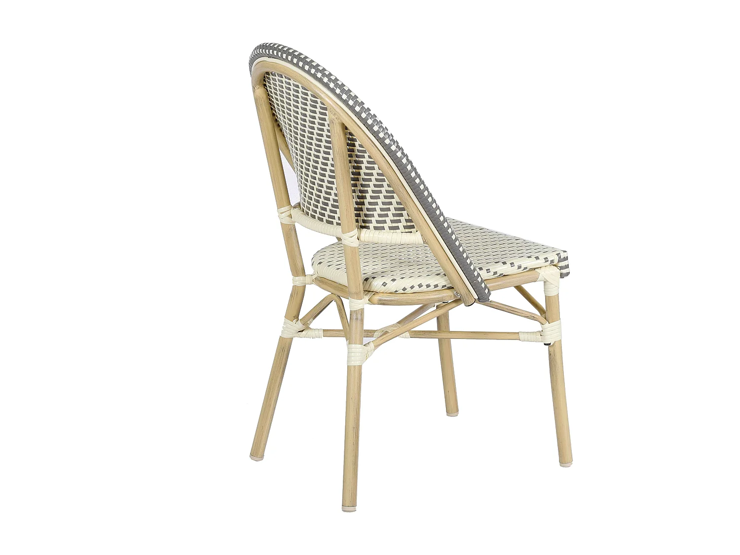 Grijze rotan en tuinstoel