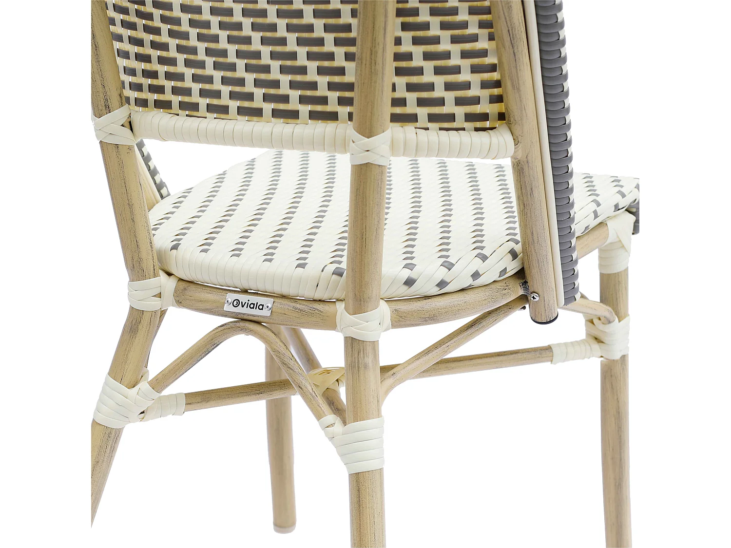 Grijze rotan en tuinstoel