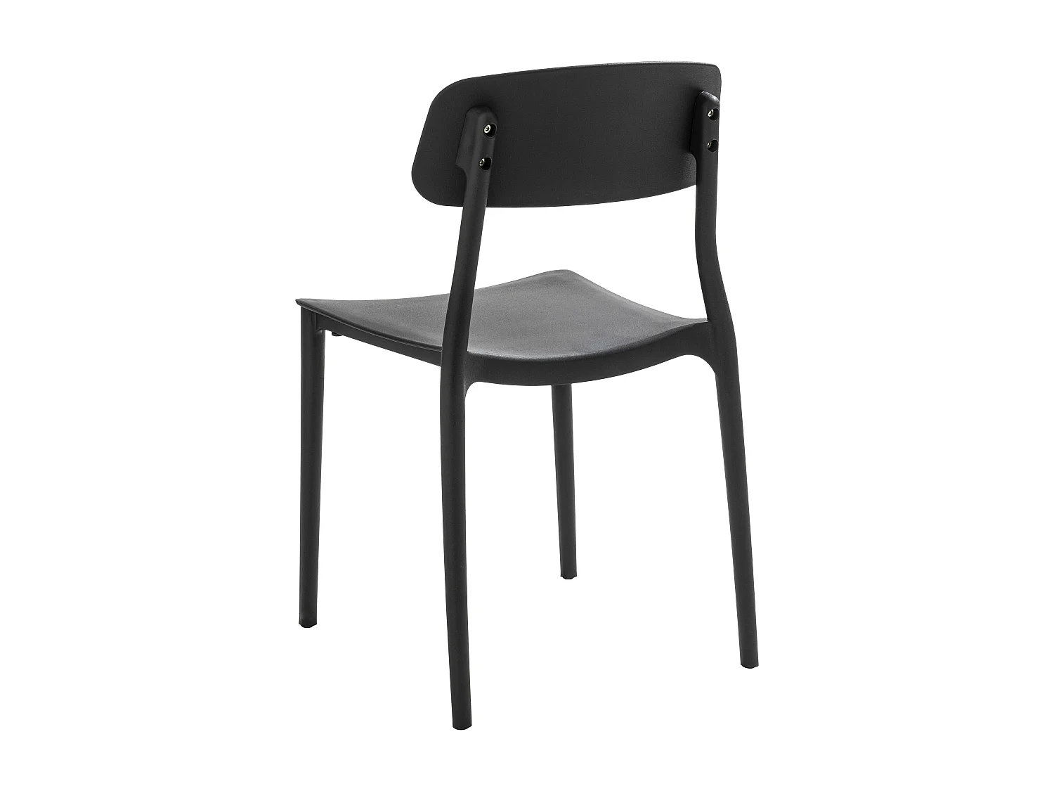 Lot de deux chaises en polypropylène noir