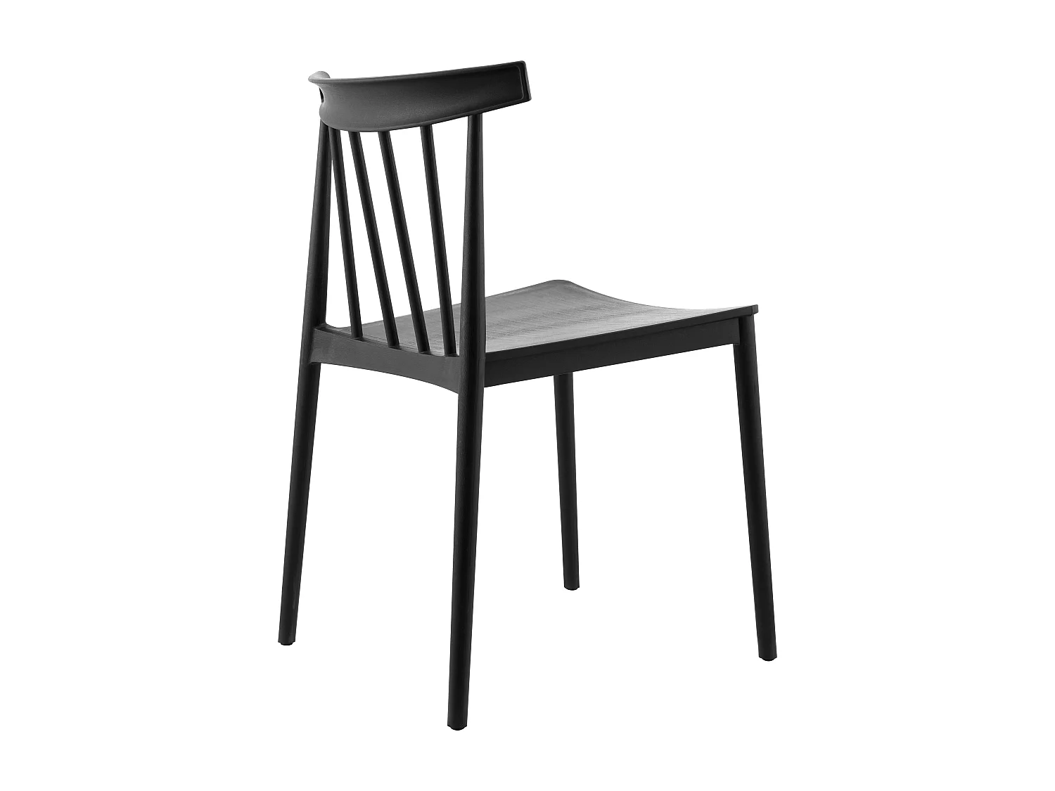 Chaise de terrasse en polypropylène noire