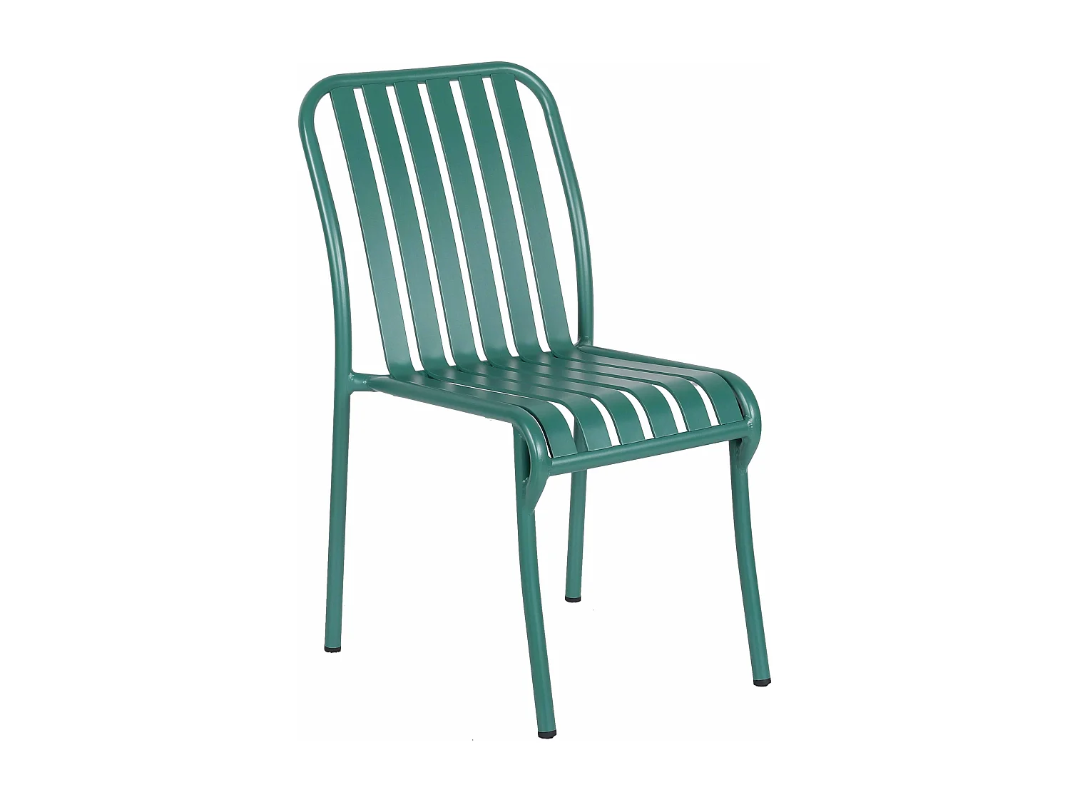 Chaise design de terrasse en aluminium vert foncé