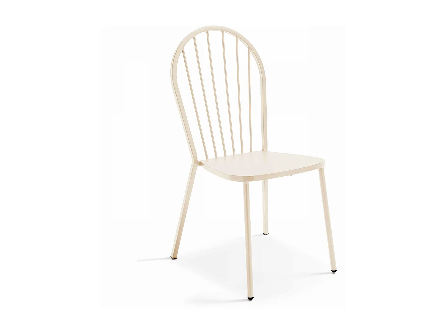 Chaise bistrot de jardin en métal ivoire